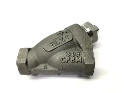 USED PAGET Y-STRAINER VALVE 1/2" & 2X 1/8" PORTS 316 600PSI