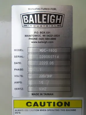 2020 BAILEIGH INDUSTRIAL MDC-1800 Vacuum Systems | MD Equipment Services LLC (13)