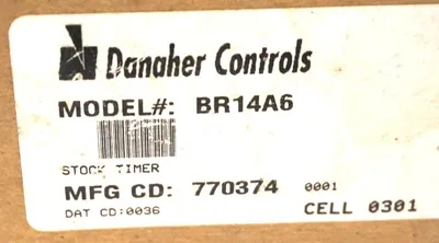NEW DANAHER CONTROLS BR14A6 STOCK TIMER