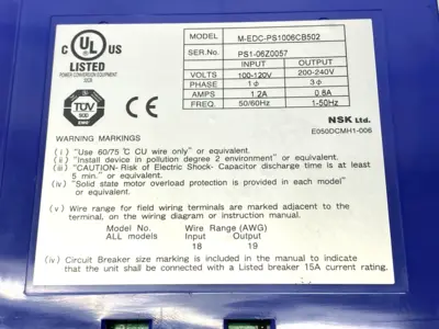 USED NSK SERVO MOTOR 100VAC