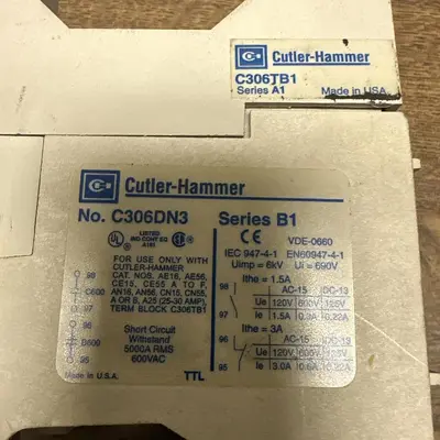 Used CUTLER-HAMMER C306DN3 Miscellaneous Equipment (Electrical & Power) Ohio US | Surplus Asset Holdings #1240302