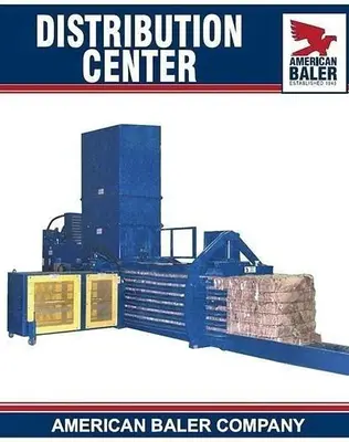 AMERICAN AUTO TIE BALER DC6348-8T30 WITH CONVEYOR DUAL 30HP MOTORS 8" CYLINDER