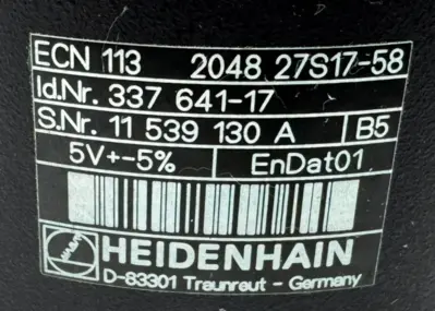 USED HEIDENHAIN ECN 113 2048 27S17-58 ENCODER 337 641-17
