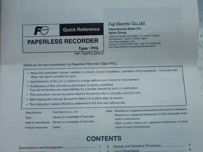 NEW FUJI ELECTRIC PHL21B12E10EV