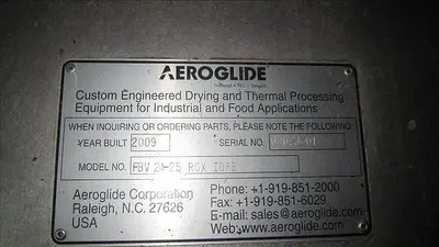 Aeroglide Model FBU24-25-RGX-IDFB Toasting and Puffing Baking Oven