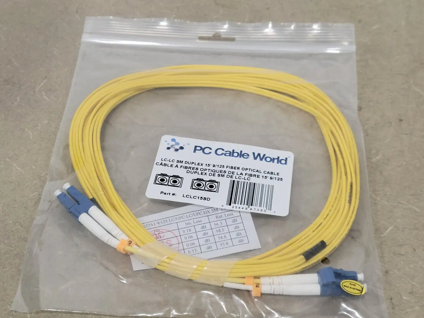 NEW PC CABLE WORLD LCLC15SD