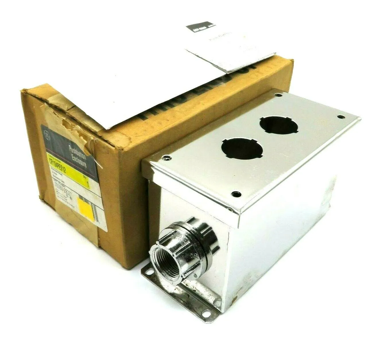 NEW GENERAL ELECTRIC CR104-PES12 PUSHBUTTON ENCLOSURE 2HOLE CR104PES12