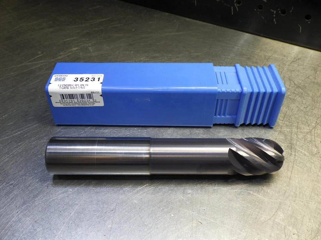 Kyocera / SGS 1" 6 Flute Carbide Ball Endmill 1" Shank 35231 (LOC2864A)