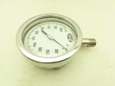 Duro-United Pressure Gauge 0-1000 PSI 4-1/2" Dial