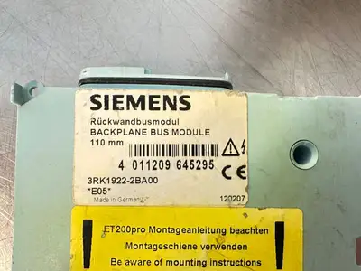 Siemens 3RK1922-2BA00 Backplane Bus Module (4.2.4)