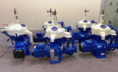 (5) Alfa-Laval MAB 103B-24-60 oil purifiers, SS.