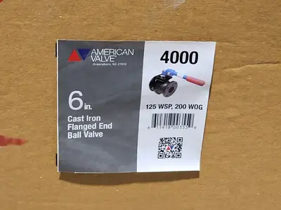 6" Ball Valve, 200 WOG, 125 WSP