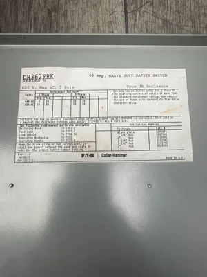 EATON CUTLER-HAMMER DH362FRK Electrical/PLC/Automation | ESS Industrial Equipment Sales (8)