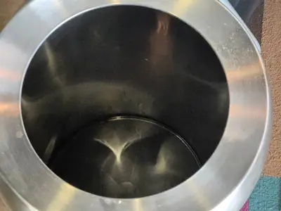 27" Stainless Steel Finish Metal Trash Can