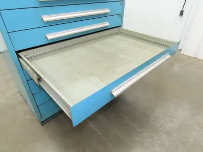 Nu-Era Modular Tool Storage Cabinet 11 Drawer 45x28x61" Stanley Vidmar Blue