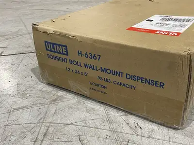 NEW ULINE WALL MOUNT SORBENT ROLL DISPENSER