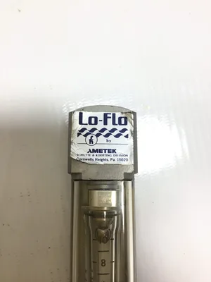 Ametek Lo-Flo Valved Acrylic Flowmeter