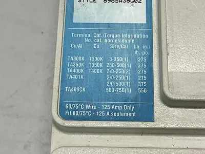USED EATON CUTLER-HAMMER KD3400F