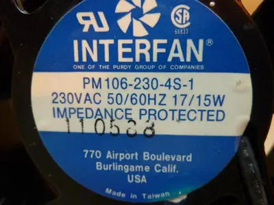 USED INTERFAN PM 106-230-4S-1