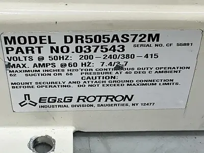 USED EG&G ROTRON DR505AS72M
