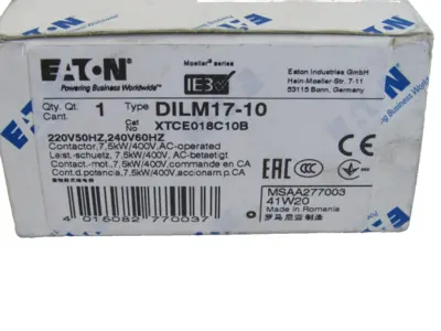 NEW EATON DILM17-10 CONTACTOR DILM17-10 XTCE018C10