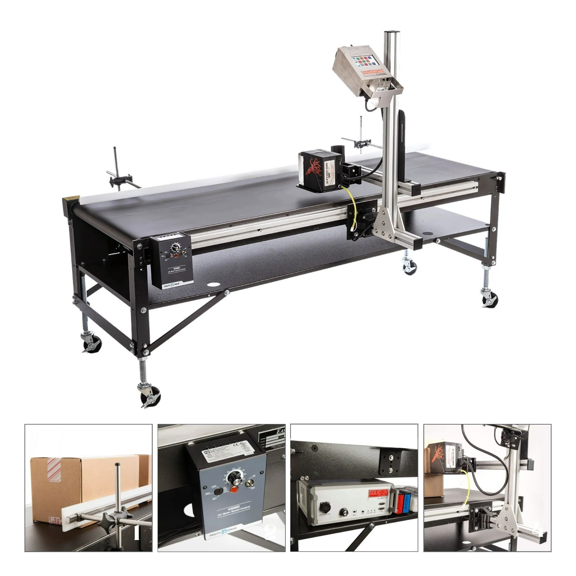 Eatsey Barcode & Label Printer with Conveyor - New in Crate