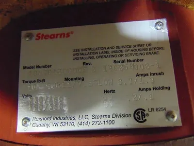 Stearns 108701200DQF Pull Release Horizontal Brake Module 10 lb-ft Torque New NIB