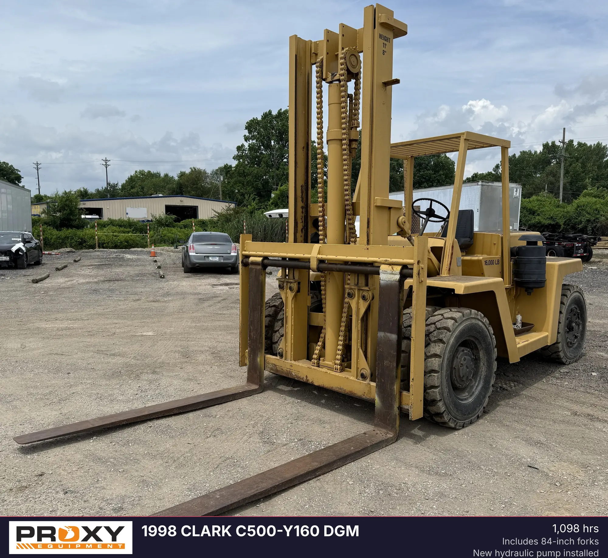 Used 1998 CLARK C500-Y160 DGM Internal Combustion Forklifts: Pneumatic Tire Kentucky US | Proxy Equipment #1385155