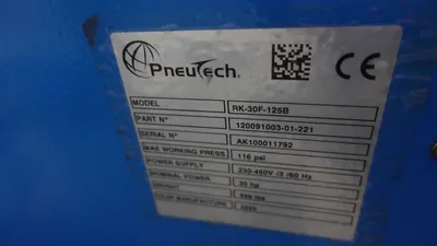 2020 PNEUTECH RK-30F125B Rotary Screw Air Compressor Compressors | Machinery Solutions Group, Inc. (4)