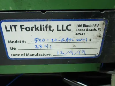 USED LIT FORKLIFT 52020BATW1
