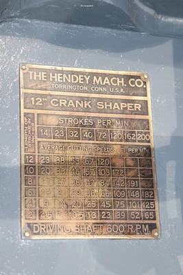 USED HENDEY 12"