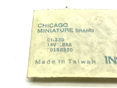 Miniature Lamps | Chicago Miniature 330  14V 0.08A LOT OF 18 - New