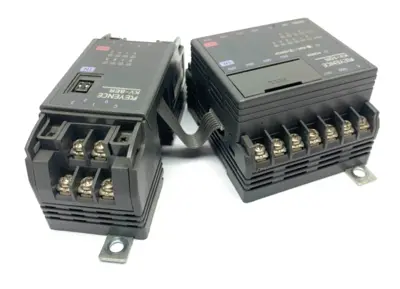 USED KEYENCE PLC I/O MODULE W/ EXPANSION MODULE