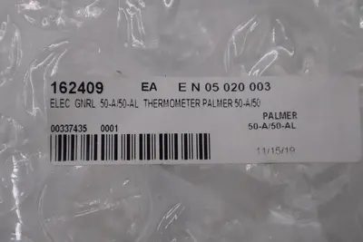 NEW Palmer 50AL 120/240F Stainless Steel Liquid Actuated Thermometer STOCK G528