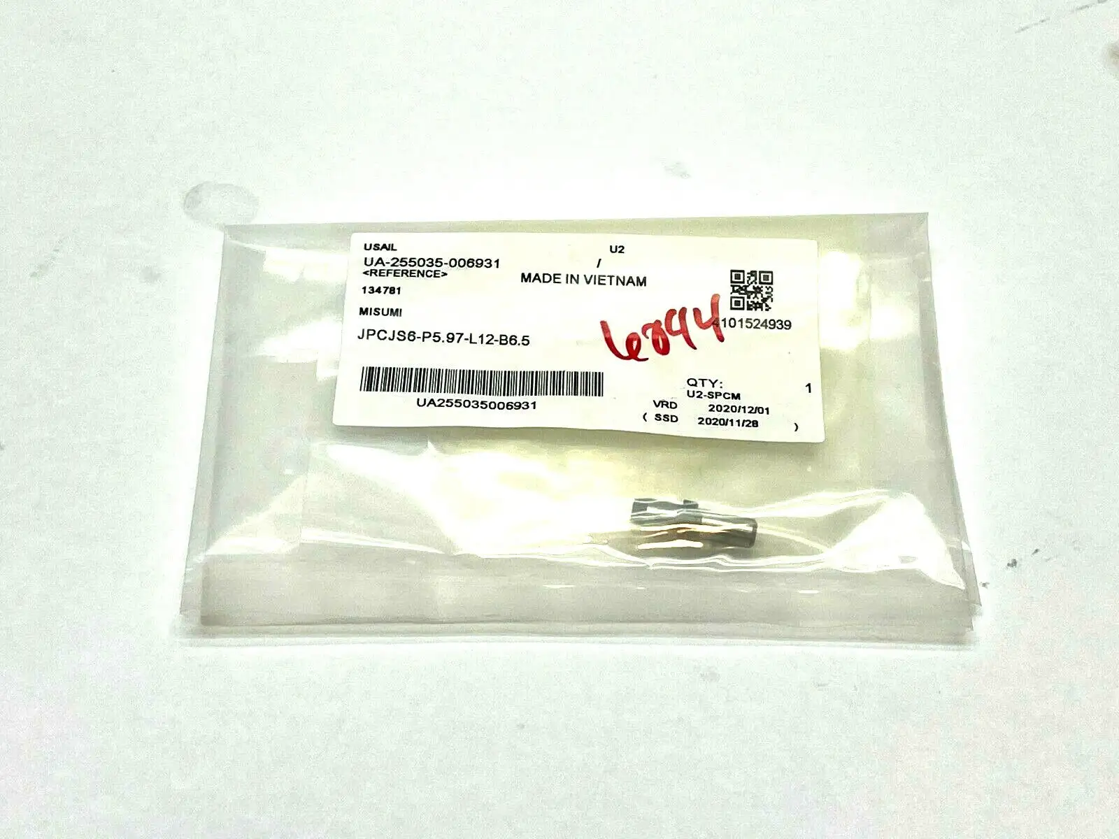 JPCJS6-P5.97-L12-B6.5 | MiSUMi  Shouldered Locating Pin Tapered Tip Notched Shank - New