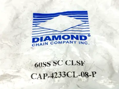 New | in-Stock Diamond Chain Company Connecting Link 60SS SC CLSF Misc Industrial Equipment Michigan US | Maverick Industrial Sales #1413535