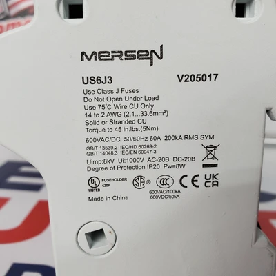 Used Mersen US6J3 Misc Industrial Equipment California US | American Industrial Supply Co. #1460054