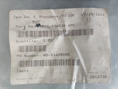 NEW igus B15-038038-6MC