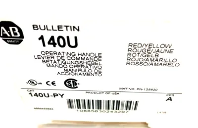 ALLEN BRADLEY 140U-PY OPERATING HANDLE SER. A 140UPY NEW, SURPLUS