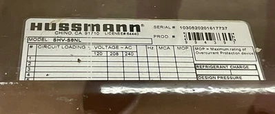130-0188 Hussmann SHV-SNL 8’ Dry Service Bakery Case