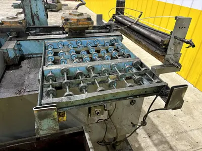 36"W X 24" PRESS EQUIPMENT AIR GRIP FEEDER W/ STRAIGHTENER & ROLL 1998 : STOCK #21953