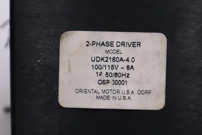 VEXTA UDK2160A-4.0 Driver 2-PHASE 100/115V~ 8A1 50/60HZ STOCK 3496A