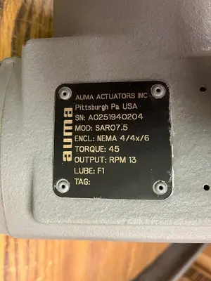 Used AUMA SARO7.5 Rotary Actuators Ohio US | Surplus Asset Holdings #1226409