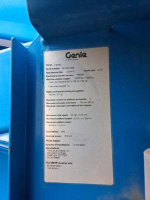 USED 2016 Genie Z-62/40
