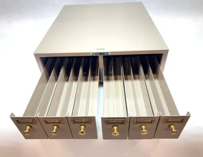 Used FISHER SCIENTIFIC 6-DRAWER MICROSCOPE SLIDE CABINET Microscope Accessories | Maverick Industrial Sales #1106676