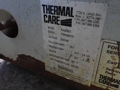Used THERMAL CARE RA090803 Temperature Controls Ohio US | HGR 24 #867319