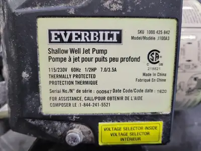 USED EVERBILT J100A3