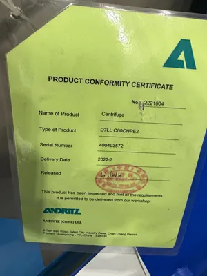 2022 ANDRITZ D7LLC60CHFPE2 Centrifuge - Decanter | Perry Equipment (5)