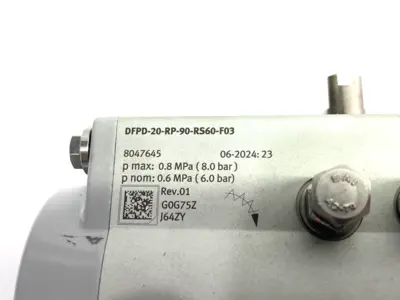 USED FESTO QUARTER TURN ACTUATOR 8047645 W/ 1686632 BALL VALVE