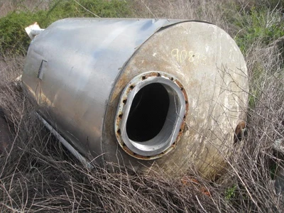1983 PERRYPRODUCTS 500 Gallon Tank S/S - 0 to 999 Gal. (H=height, L=length) | Perry Equipment (1)